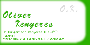 oliver kenyeres business card